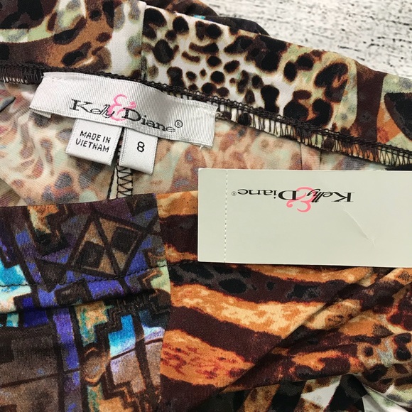 Kelly & Diane Animal Multiprint Pants BrandNew Sz8 - Picture 4 of 8